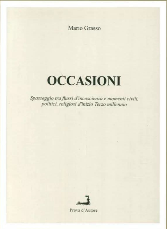 OCCASIONI. Spasseggio tra flussi d’incoscienza e momenti civili, politici, religiosi d’inizio Terzo Millennio